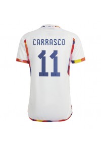 Belgia Yannick Carrasco #11 Jalkapallovaatteet Vieraspaita MM-kisat 2022 Lyhythihainen